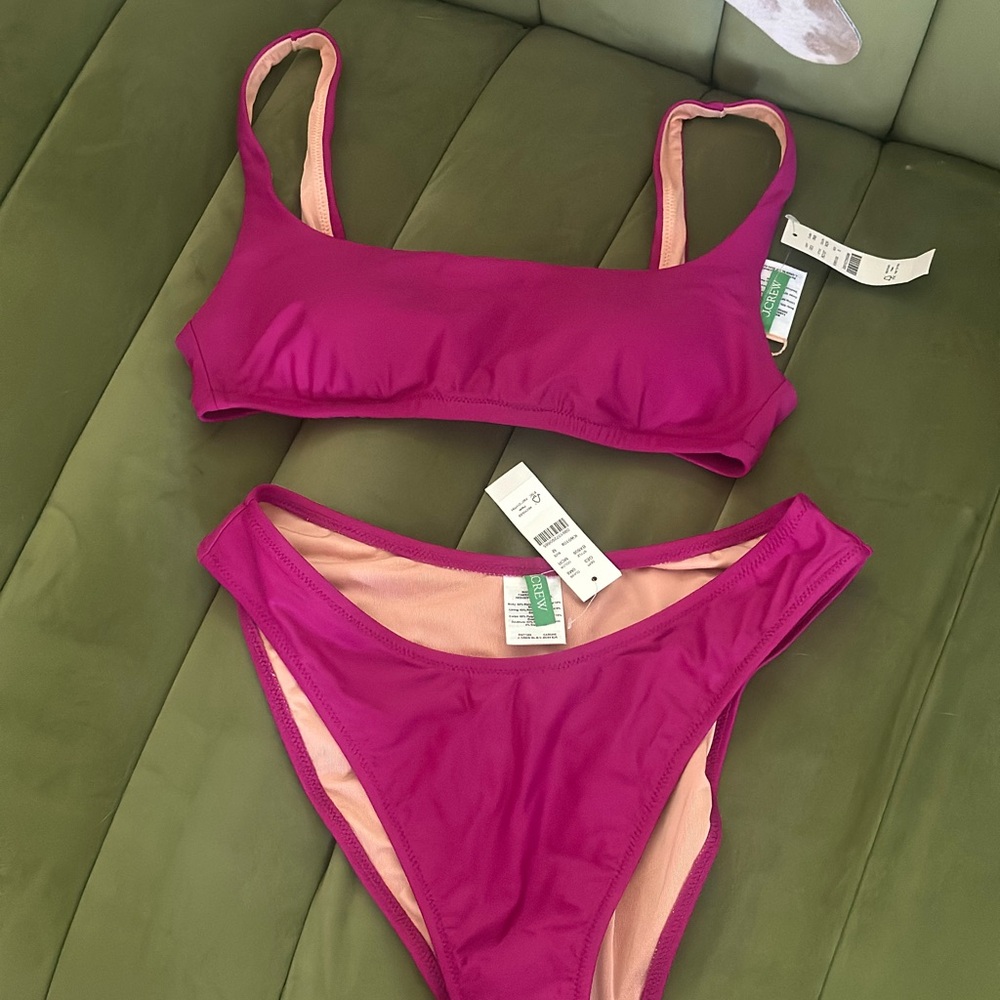 J. Crew Magenta Bikini Set